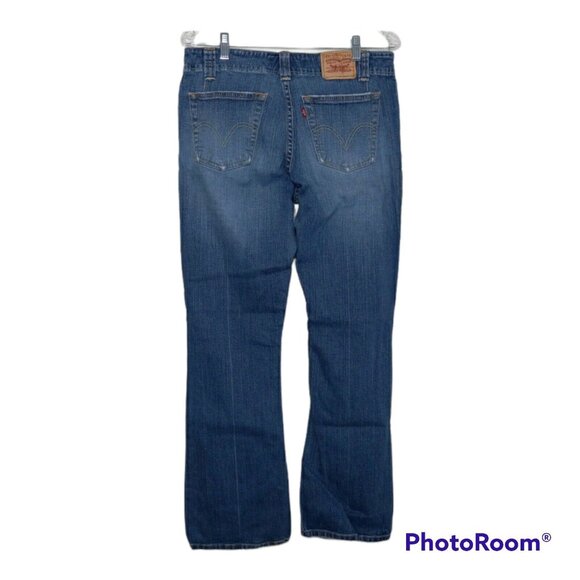 Levis Jeans Women's 10S 525 Boot Cut Blue Stretch Medium Wash Blend Denim - Picture 1 of 12